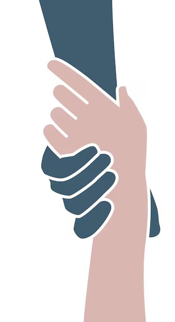 imagem de duas mãos simbolizando companherismo